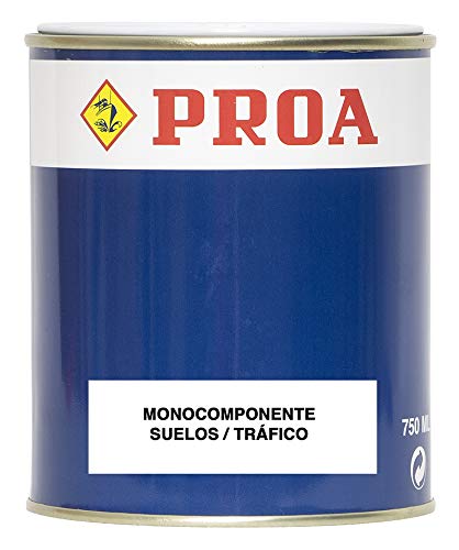 Proa. Pintura monocomponente para suelos y garajes., Gris Medio RAL 7042. 10 L