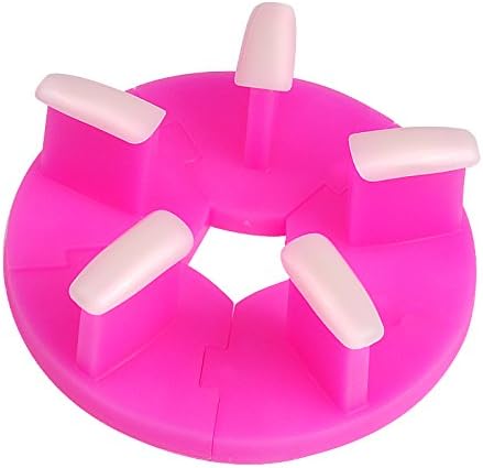 Plastic Nail Art Salon Tools Tips Display Practice Stand Holder False Nail Show Work Table Practice Set with Nail Tips (rose)