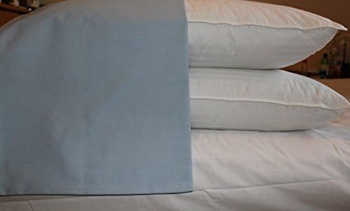 RPT - Extra Large Polycotton Pillow Cases 22" x 31" - 1 Pair (Light Blue)