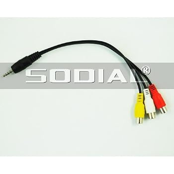 1,5 M Adapterkabel 3,5-mm-Winkelstecker Auf 3x Cinch – Für Audio/Video-Übertragung