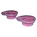 Sharebear Baby Suction Bowl with Built in Spoon Holder on Top of Lid. Set of 2 Either Blue or Pink. FDA Approved, BPA Free, Dishwasher Safe, Shatterproof and Spillproof. (Pink)