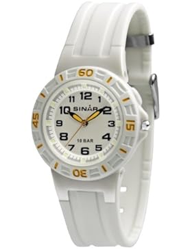 SINAR XB-20-0 Uhr Unisex Kautschuk Kunststoff 100m Analog Licht weiss