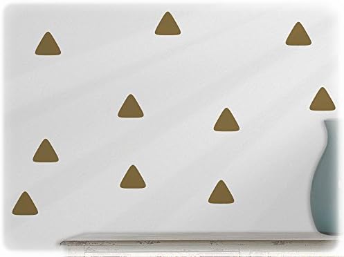 wallfactory - wall decal - 20 high-quality Triangles in gold
