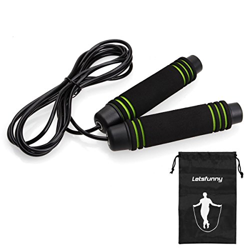 Springseil für Damen, Herren & Kinder, Crossfit Springseil, mit Memory-Schaum Griffe & Weighted Speed Kabel & Fitness Workout, Springen Übung, Springseil, MMA und Boxen - 7