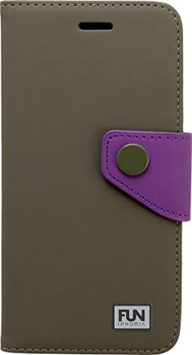 Iphoria Fun Trend Book Case for Apple iPhone 6, Dark Grey