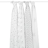 aden+anais Musselin-/Baumwolltuch, Edition "New Twinkle", 4er Pack, 120cm x 120cm