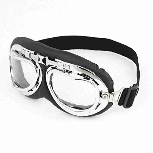 Miki&Co Sports Motorcycle Driving Black Frame Clear Glasses Mirror Sunglasses