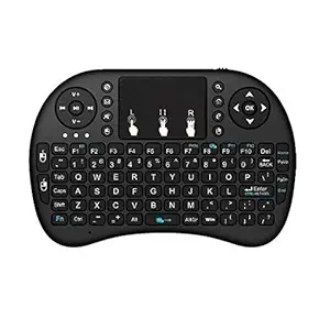 ZURU BUNCHWireless Multi-Device Mini 2.4Ghz Touchpad Keyboard Comes 360 Degree Flip, USB Drive Port/Rechargeable Lithium-Ion Battery Ergonomically Handheld Design (Black)