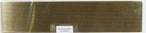 Verzierwachs - Wachsstreifen Gold, Flachstreifen L 22 cm/Ø 2mm (23 Stück) 9680 - Wachs Basteln - Kerzen verzieren