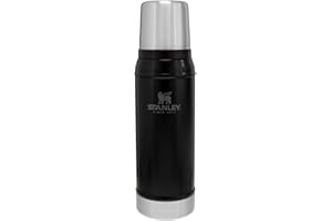 Stanley Classic Legendary Botella Termica 750ml - Mantiene Frío o Calor 20 Horas - Termo Cafe - Cantimplora Acero Inoxidable - Sin BPA - Apto Para Lavavajillas - Matte Black