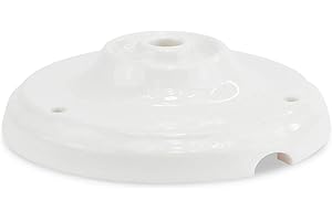 LAMORELL LIGHTDESIGN Rosace en porcelaine Ø110 1 sortie centrale + 2 latéraux. Couleur Blanc