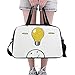 Produktbild Lustige gelbe Neue Idee Glühbirne benutzerdefinierte große Yoga Gym Totes Fitness Handtaschen Reise Seesäcke mit Schultergurt Schuhbeutel für Übung Sport Gepäck für Mädchen Herren Damen Outdoor