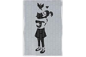 IDEAL STENCILS Pochoir Banksy - Fille câline - Pochoir réutilisable - Format A3 - 14 x 37 cm