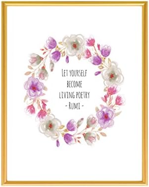 Water Color Flower Illustration Inspirational Quote - A4 - Art Print