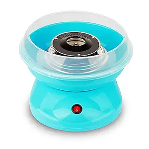 VOUVOU Mini Cotton Candy Machine Household DIY Cotton Candy Maker Automatic Fancy Sugar Floss Machine for Kids, Parties (EU Plug 220V)