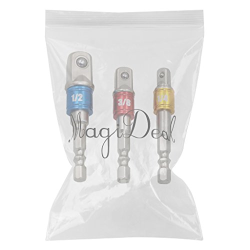 MagiDeal 3 Satz Sockel Bit Adapter Bohrmutter Verlängerung Halter 1/4 „3/8“ 1/2 „ - 2