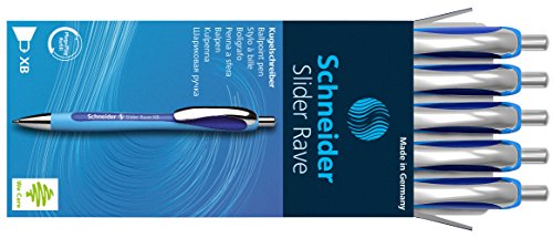 Schneider Schreibgeräte Kugelschreiber Slider Rave, Druckmechanik, XB, blau - 2