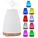 Produktbild Aroma Diffuser Öl Duftzerstäuber Luftbefeuchter, ELEGIANT 100ML Mini Multifunktion Ultraschall Humidifier Aromatherapie Duft Diffuser Öl Diffusor Ultrasonic Aromatherapy Spray Dust +Stimmungslicht Nachtlicht mit 7 LED Farbwechsel verschiedenfarbigem Licht Night Light Mute Colorful Lamp Light Atomization Nano-Atomization Technology sicher und leise Höhe 14cm für Schlafzimmer Kinderzimmer Wohnzimmer Schreibtisch Büro Konferenzraum Babies kinder Beauty-Salon Spa Yoga usw