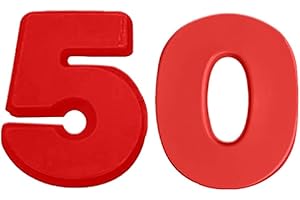 MRCHEN Números Molde para hornear Números Molde de pastel de silicona Números Números Números grandes Molde de pastel Molde de pastel de cumpleaños (0 y 5)