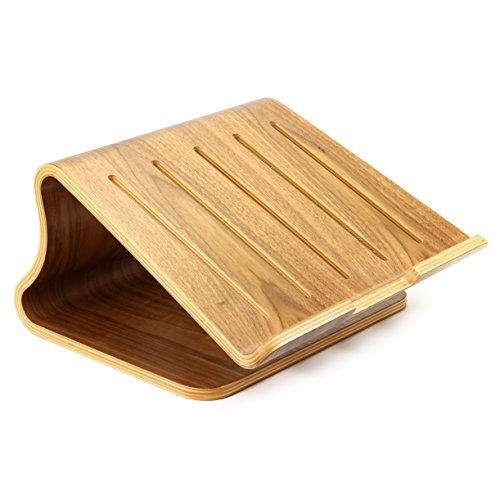 [TOP] Laptopständer [Original Urcover®] Samdi Edition Echt Holz Notebookständer und Halter für Apple Macbook Pro/Retina Samsung Notebook Ständer Asus Laptop [Deutscher FACHHANDEL] Dunkel Braun - 3