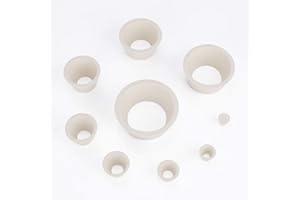 Labasics Conos Adaptadores de Filtro, Duradero Cuello Tapón Cónico, Buchner Embudo Adaptador de Conos Filter Adapter Cones, Resistente al Desgaste Superficie Lisa, 9-Paquete, Blanco