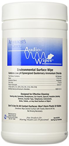 Audiowipes Disinfectant Towelettes (Canister)