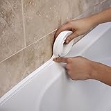 Cinta de sellado "SupaDec" para bañera y pared, blanca, 38 x 3,35 m, para el acabado en baños, paneles y platos de ducha. Rápida, limpia y fácil de instalar. Recubrimiento plástico de larga duración y resistente a la abrasión que proporciona un acabado perfecto. No se requieren tubos ni pistolas.