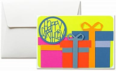 Gift packages fluo-a gift for you-Happy birthday - greeting card with envelope (4,1" x 6") - hand made card - blank inside.