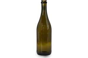 FERRAMENTA BONIFAZIO 40 Pezzi Bottiglia Emiliana per Vino Spumante e Prosecco da 750ml con Predisposizione per il Tappo a Corona o di Sughero (29mm) Colore Uvag