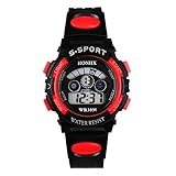 Dorical Wasserdichte Sportuhr für Herren, Digitale Quarz Armbanduhr, Outdoor Uhr Laufen Chronographuhr militärische Uhren, Cool Sport große Anzeige LED mit Timer und Wecker für Männer(H)