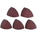 Produktbild Delta Schleifpapier, FOGAWA 50 Pcs Schleifblatt 90 mm Schleifdreiecke Körnung 40 60 80 100 120 Schleifpapier mit 6 Löcher für Dreickschleifer Holz Schleifteller Metall