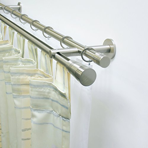 Gardinia 10011168 Endknopf/Endstück Zylinder für Gardinenstangen, Serie Chicago, Durchmesser 20 mm, edelstahloptik - 3