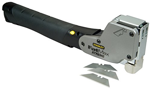 Stanley FatMax Hammertacker, Befestigen und Beschneiden in einem Werkzeug, mit AntiJam, ergonomischer Handgriff, PHT350
