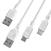 Produktbild RAVPower [2-Pack] USB C Kabel auf USB A 90cm/180cm 56K Widerstand unterstützt Schnellladen für USB Typ-C Geräte Tablets Smartphones inklusive Galaxy S8, S8+, MacBook,OnePlus 2 / 3, Nexus 5X / 6P Lumia 950 /950XL, Huawei P10 usw. Weiß