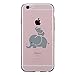 Produktbild iPhone6 6s Hülle Caler® Transparent Ultra Slim Tasche Etui Weich Flexibel Crystal Clear Premium TPU Silikon Bumper Schutzhülle interesting Design Smartphone Case Cover für iPhone 6 6S 4.7"(Elefant)