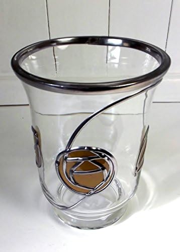 Hurricane Vase In A Rennie Mackintosh Golden Rose Style Design, 14cm Tall. A Unique Special Gift.