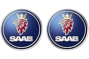 SFEG Car Logo Front Grill Emblem Badge Hood Trunk Rear Logo Badge Emblem Compatible with 03-10 S-aab 9-3 9-5 93 95 Car Accessories (blue)