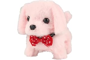 Super JAKES Chien Jouet Enfant,Jouet pour Chien en Peluche,Chien Interactif Electronique pour Chiot,Jouet pour Chien Qui,Secouer Queue, Animal de Maison présent,Dog Toys for Kids