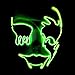 Produktbild Queta Halloween Horror Tränen Zombie Grimace Glowing Maske Masquerade Fluoreszierend EL Kaltlicht Maske Grün Leuchtend grün