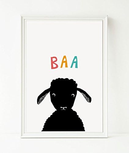 Sheep Print – Nursery Wall Art, Animal Nursery Décor, Cute Animal Print a Perfect Baby Shower Gift