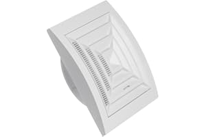 EUROPLAST Ø 100 mm, biała, okrągła kratka wentylacyjna, kratka wykończeniowa, ochrona przed owadami, siatka ABS