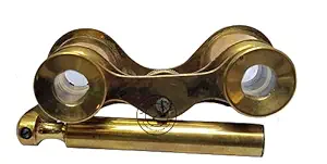 L A Brass Unique Binocular Telescope with Handle Antique Decoration Item