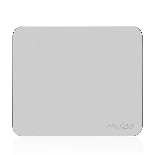 Perixx DX-3000LA  Alfombrilla Para Raton de Aluminio Gaming - 320x270x2mm Tama  o - Base de goma antideslizante - Especial tratada textural con chorro de arena para control preciso - Plata