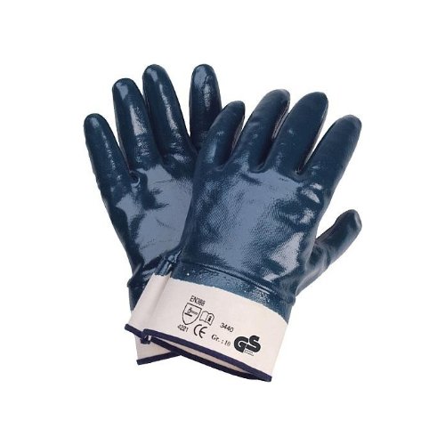 Nitras® 03440 Nitrilhandschuhe mit Stulpe Arbeitshandschuhe, Größe:10