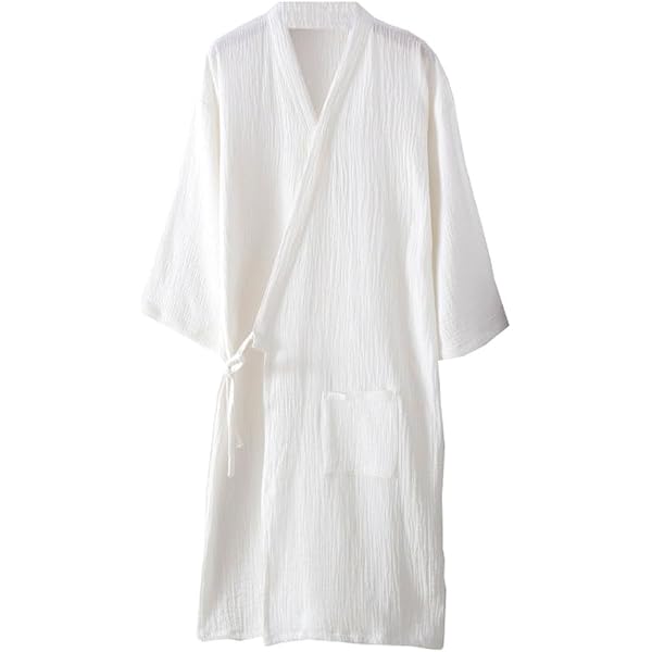 Completo in stile giapponese - Set kimono di lino da uomo - Abbigliamento da casa in tessuto naturale - Abiti di lino grigio grafite - Pigiama spa - Vestibilità comoda - Italia