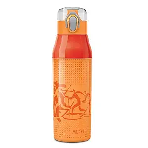 MILTON Kool Zing 700 Plastic Water Bottle, 640ml, Orange.