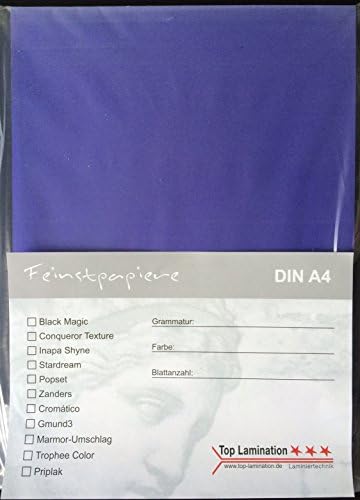 25 Sheets A5 Purple Blue Paper 120 g/m² Top Lamination – Dyed All Possible Ideal for invitations, Inserts for Albums Wedding Card, Photo Album, Craft, and many more.