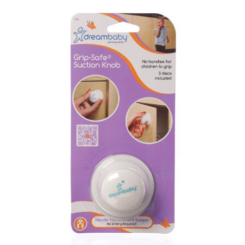 Dreambaby Grip Safe Suction Knob and 3 Discs (White)