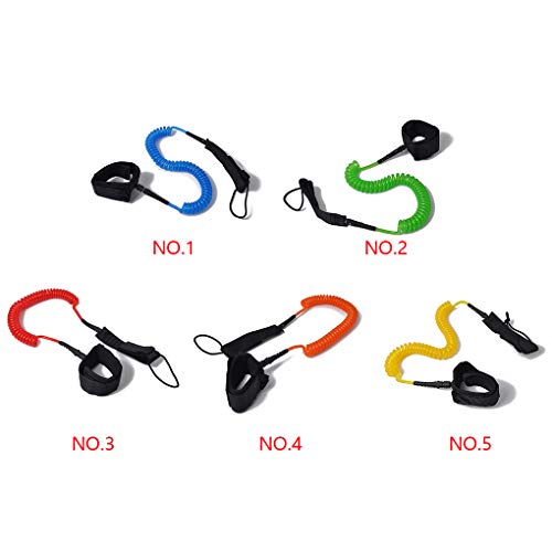 Rekkle 11ft Cheville Leash Surf Enroulé Stand Up Paddle Board Noir TPU Pied Jambe Corde Surfboard Radeau de Traction Corde