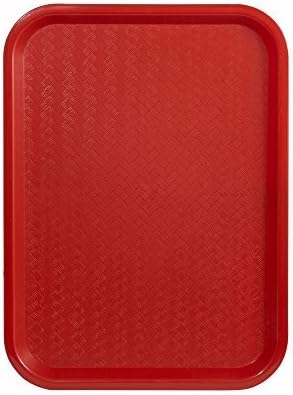 Fast Food Serving Trays 14 x 18, Set of 4,Red by ChefGiant